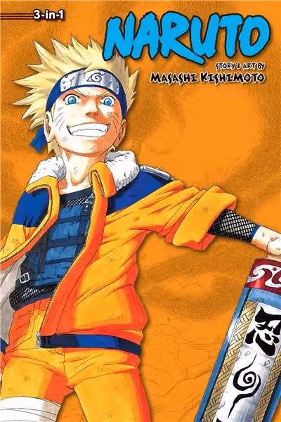 Naruto (3-in-1 Edition) Vol. 4 - A Splendid Ninja