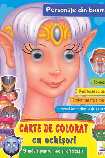 Personaje din basme - Carte de colorat cu ochisori