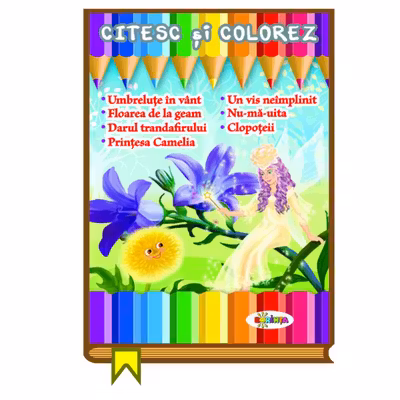 Citesc si colorez - Umbrelute in vant