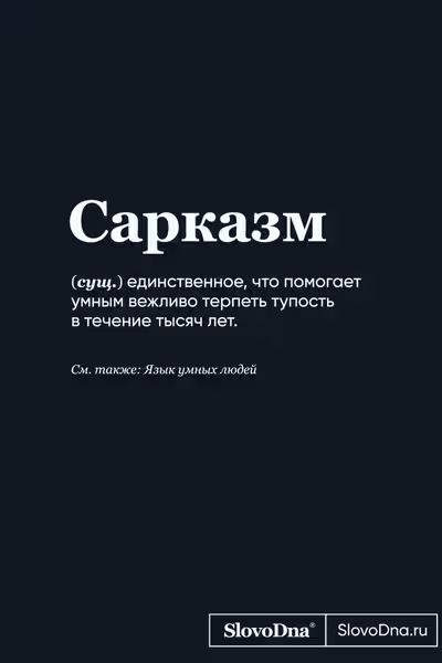 Блокнот SlovoDna. Сарказм