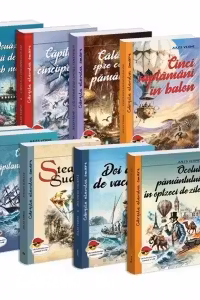 Pachet Jules Verne: 1.Calatorie spre centrul pamantului;2.Capitan la cincisprezece ani;3.Cinci saptamani in balon;4.Copiii capitanului Grant;5.Doi ani de vacanta;6.Douazeci de mii de leghe sub mari;7.Ocolul pamantului in optzeci de zile;8.Steaua Sudului