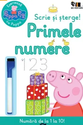 Peppa Pig - Scrie si sterge! - Primele numere