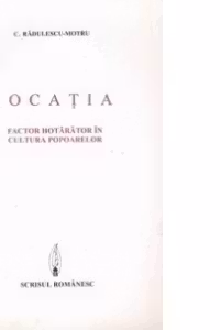 Vocatia, factor hotarator in cultura popoarelor
