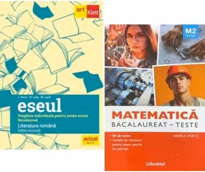 Pachet Bacalaureat 2026. Eseul. Pregatire individuala pentru proba scrisa si Matematica M2 Tehnologic. Teste - Liliana Paicu, Daniela Stoica