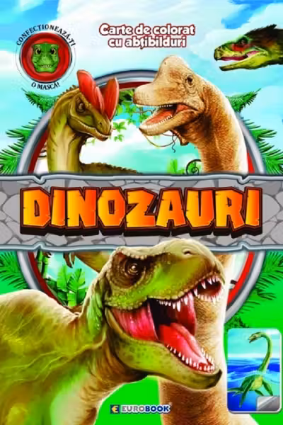 Dinozauri. Carte de colorat cu abtibilduri