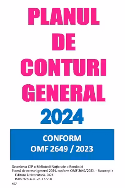 Planul de conturi general 2024, Conform OMF 2649 din 2023