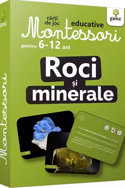 Carti de joc Montessori. Roci si minerale 6-12 ani