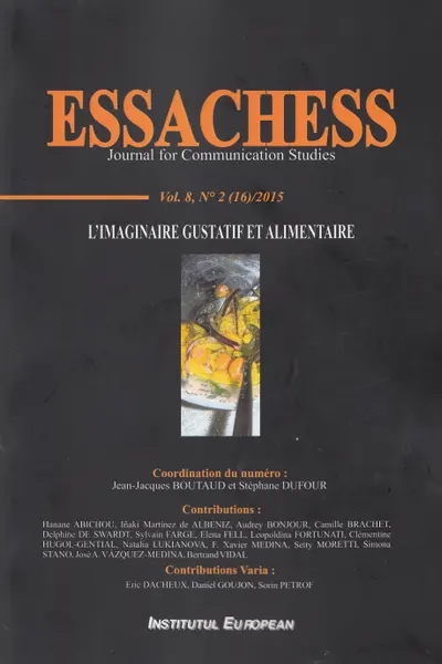 Essachess. L'Imaginaire gustatif et alimentaire. Vol. 8 Nr. 2, 2015