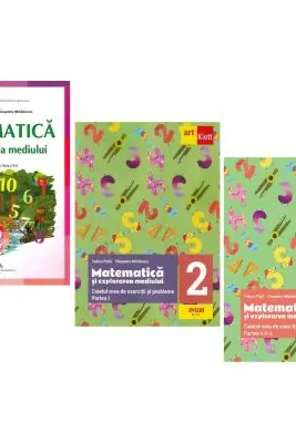 Pachet Manual matematica si explorarea mediului clasa 2-a plus caiete Partea 1 si 2