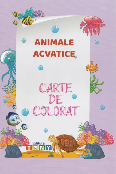 Animale acvatice. Carte de colorat