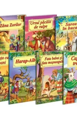 Pachet 7 carti ilustrate format A4 - Povesti de autori romani