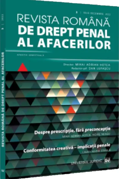 Revista română de drept penal al afacerilor Nr.2 Iulie-Decembrie 2022