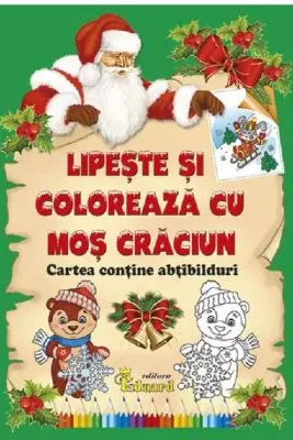 Lipeste si Coloreaza cu Mos Craciun