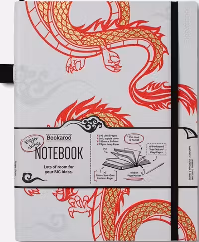 Bookaroo Bigger Things Notebook Warrior Dragon