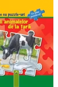 Carte cu puzzle-uri - Puii animalelor de la tara
