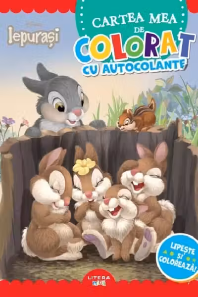 DISNEY IEPURASI. Cartea mea de pictat cu autocolante. Lipeste si coloreaza!