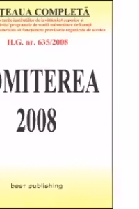 Admiterea 2008 - editia a V-a - actualizata la 1 iulie 2008