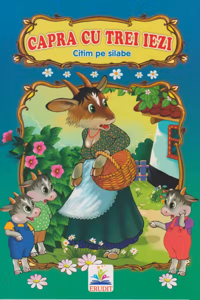 Carte carton Citim pe silabe Capra cu trei iezi