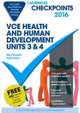 Cambridge Checkpoints VCE Health and Human Development Units 3 and 4 2016 and Quiz Me More - Mary McLeish, Sally Rogers