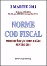 NORME COD FISCAL MODIFICARI SI COMPLETARI PENTRU 2011