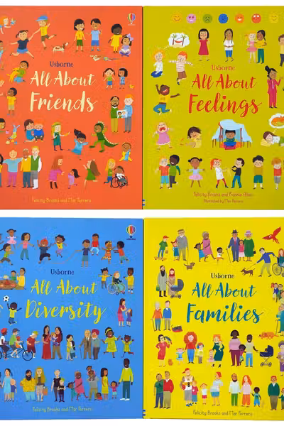 Usborne All About Feelings Friends and Families My First Books 4 Book Set