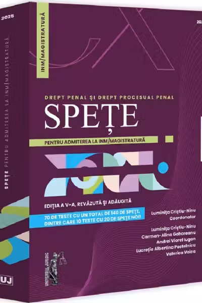 Spețe pentru admiterea la INM/magistratura. Drept penal și drept procesual penal – 2025
