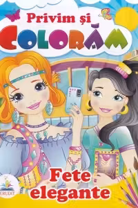Privim si coloram. Fete elegante