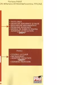 Culegere de economie pentru admiterea la Facultatea de Drept