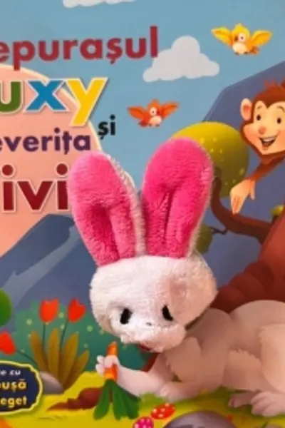 Iepurasul Buxy si veverita Vivi - cu papusa de deget