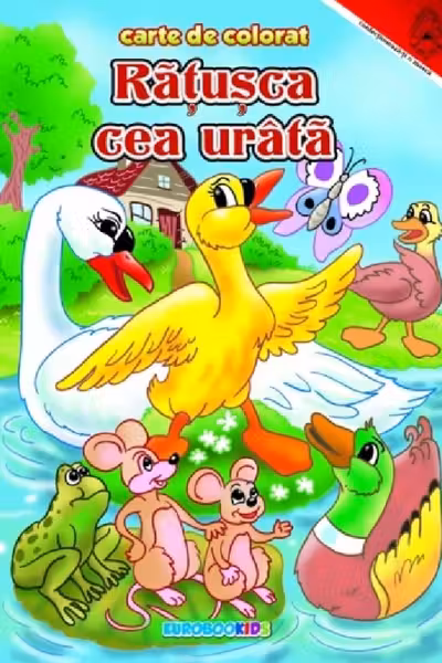Rățușa cea urâtă. Carte de colorat