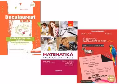 Pachet Bacalaureat 2026. Limba si literatura romana, Matematica M1. Teste si Biologie clasele 9-10 - Mihaela Dobos, Rodica Manolescu, Stelica Ene