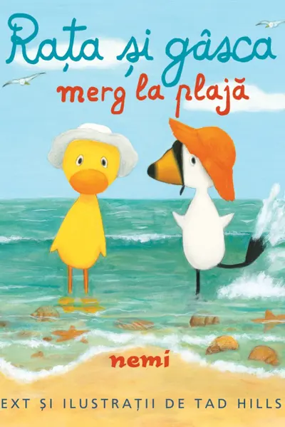 Rata si gasca merg la plaja