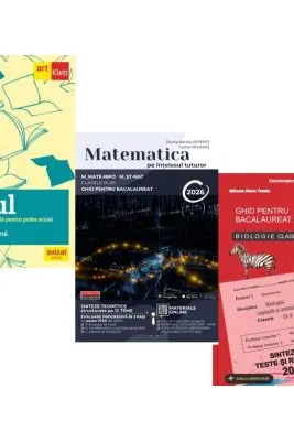 Pachet Bacalaureat 2026. Eseul. Pregatire individuala pentru proba scrisa, Matematica pe intelesul tuturor M-mate-info, M-stiintele naturii si Biologie clasele 9-10 - Liliana Paicu, Teohar Mihadas, Stelica Ene