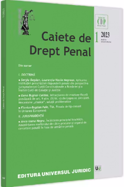 Caiete de drept penal Nr.1/2023