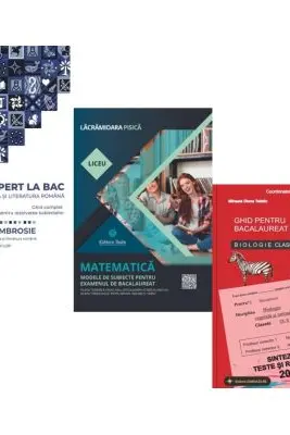 Pachet Bacalaureat 2026. Ghid complet Limba si literatura romana, Matematica Filiera tehnologica, servicii si Biologie clasele 9-10 - Delia Ambrosie, Lacramioara Pisica, Stelica Ene
