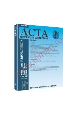Acta Universitatis Lucian Blaga nr. 2/2013