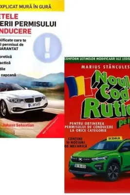 Pachet 2 carti: Noul cod rutier 2026 pe intelesul tuturor si Secretele obtinerii permisului de conducere - Marius Stanculescu, Sebastian Juhasz