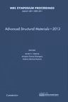 Advanced Structural Materials – 2012: Volume 1485 - Hector A. Calderon, Armando Salinas-Rodriguez, Heberto Balmori-Ramirez