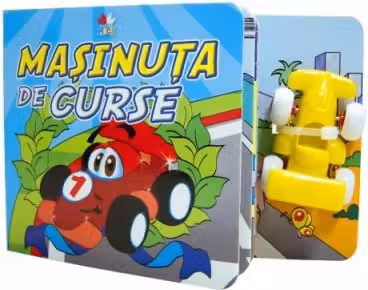 Carte cu jucarie. Masinuta de curse