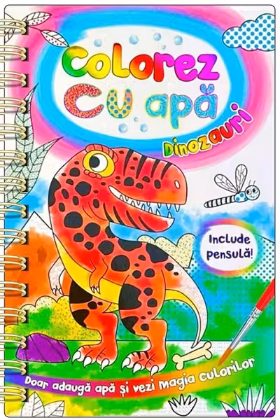 Colorez cu apa dinozauri