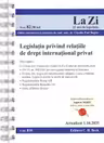 Legislația privind relațiile de drept internațional privat. Cod 810. Actualizat la 1.10.2025.Editie SPIRALATA