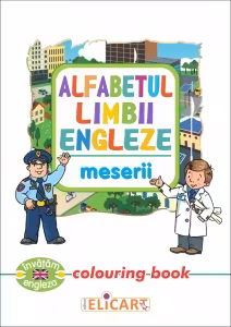 Alfabetul limbii engleze. Meserii. Colouring book
