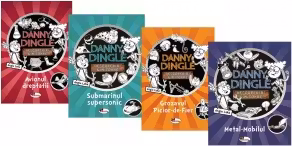Pachet Danny Dingle: 1. Avionul dreptatii; 2. Submarinul supersonic; 3. Grozavul Picior-de-Fier; 4. Metal-Mobilul