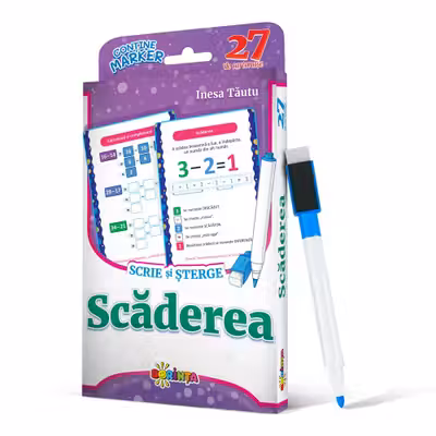 27 de cartonase. Scrie si sterge. Scaderea
