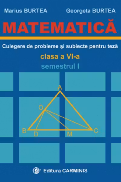 Matematică. Culegere de probleme și subiecte pentru teză - Clasa 6 - Semestrul 1