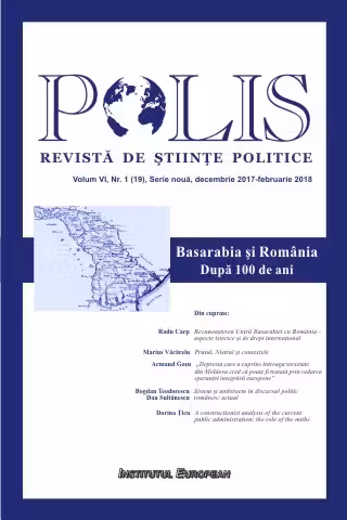 Polis Vol.6 Nr.1(19) Serie nouă Decembrie 2017-Februarie 2018 Revista de Științe Politice