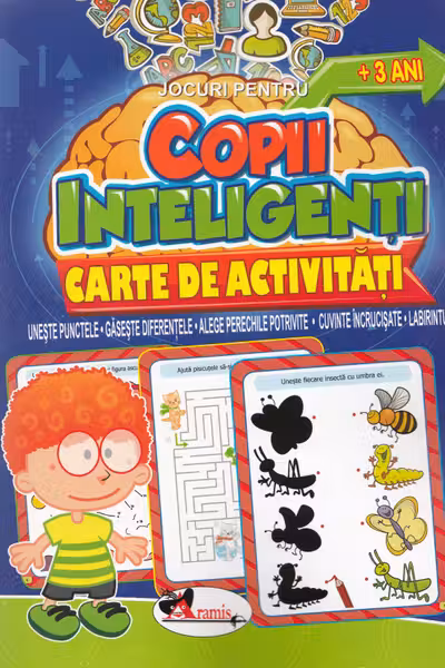 Jocuri pentru copii inteligenti. Carte de activitati +3 ani