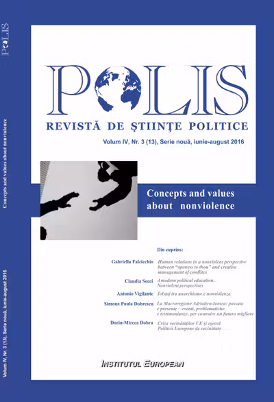 Polis vol.4 nr.3 (13) Serie nouă iunie-august 2016 Revista de Științe politice