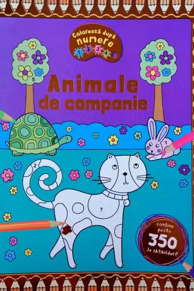 Coloreaza dupa numere. Animale de companie
