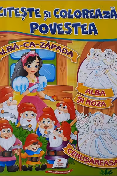 Citeste si coloreaza A4 Alba ca Zapada